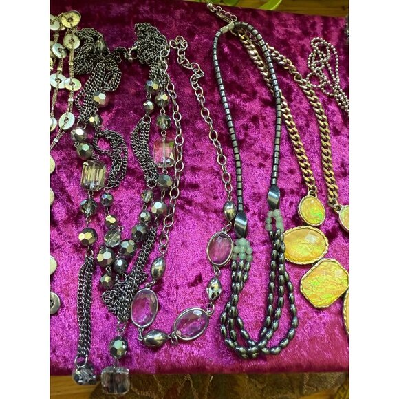 Mixed Necklaces Lot - Beads Chains Metal Glass - Picture 4 of 6